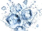 Cool Refreshing Crystals With Water Drops Isolated On White