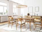 Interior of Scandinavian style dining room.